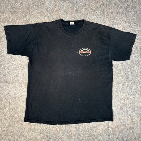 Gildan Other - Gildan Montauk T-Shirt Mens XL Black The End Long Island NY Graphic Tee‎ Cotton